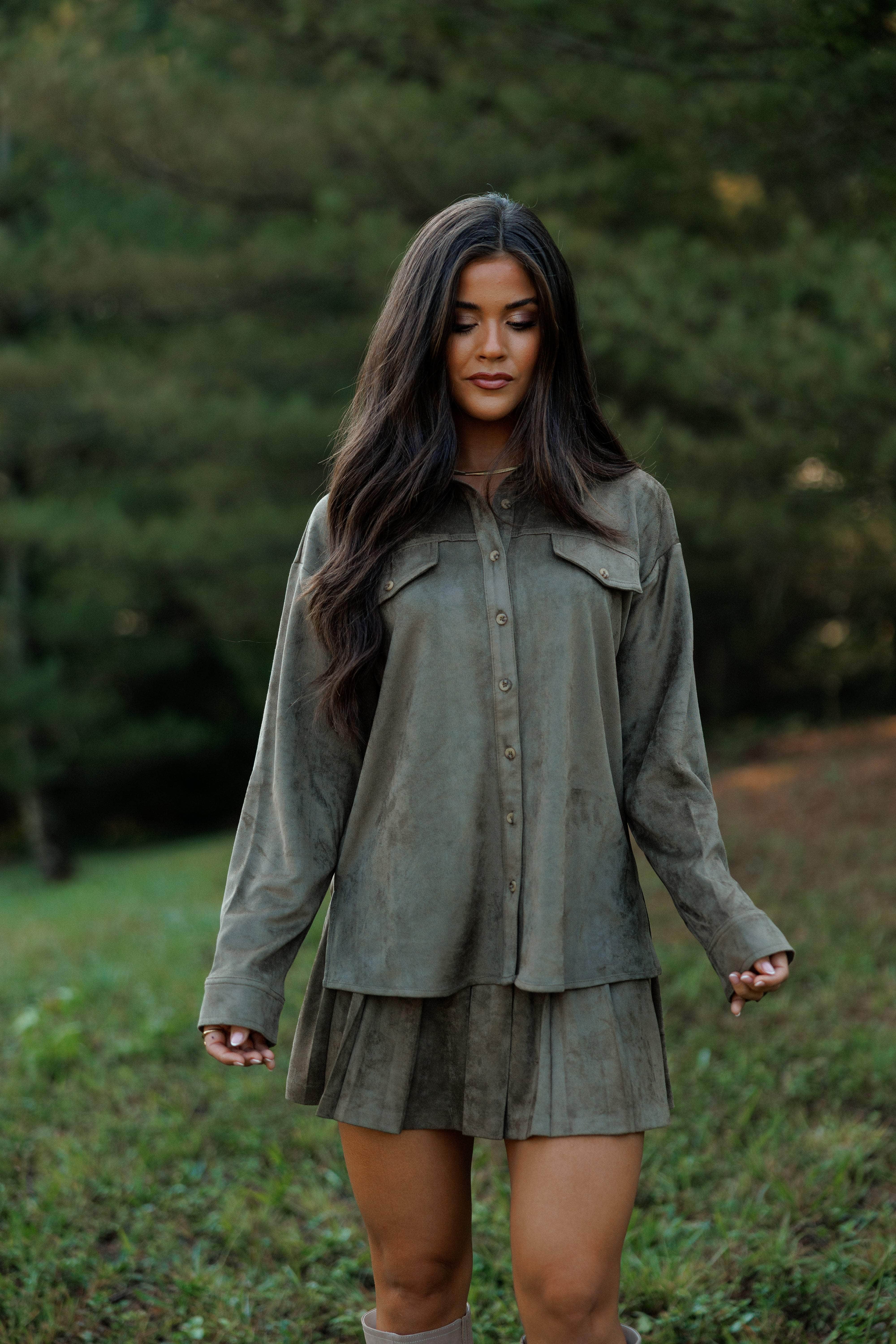 Valley Suede Button Up Shacket