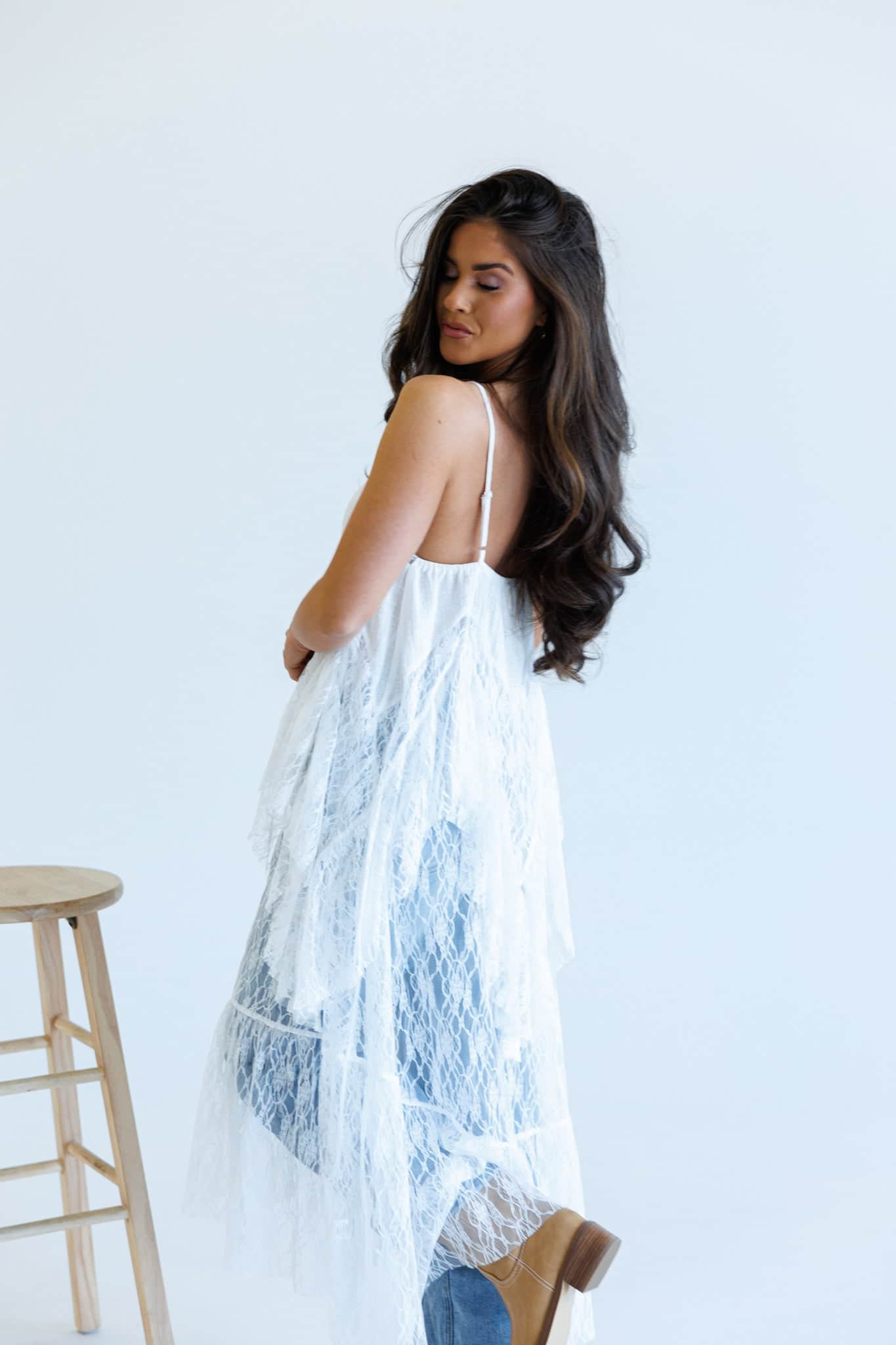 Drifting Away Lace Top | Feminine Lace Blouse | Lane 201
