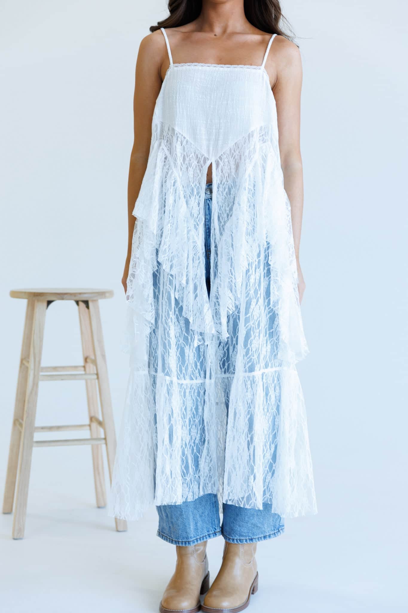 Drifting Away Lace Top | Feminine Lace Blouse | Lane 201