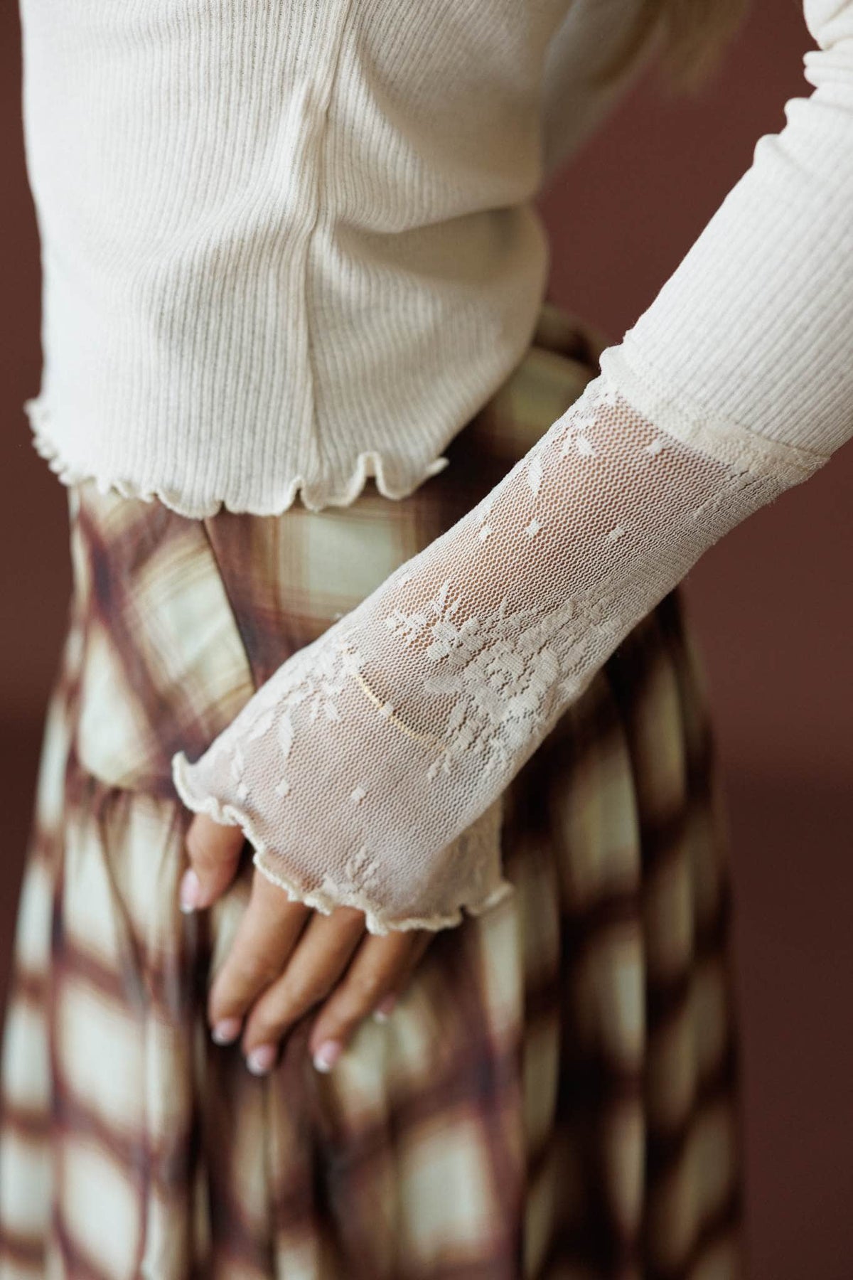 Knit Lace Mixed Top