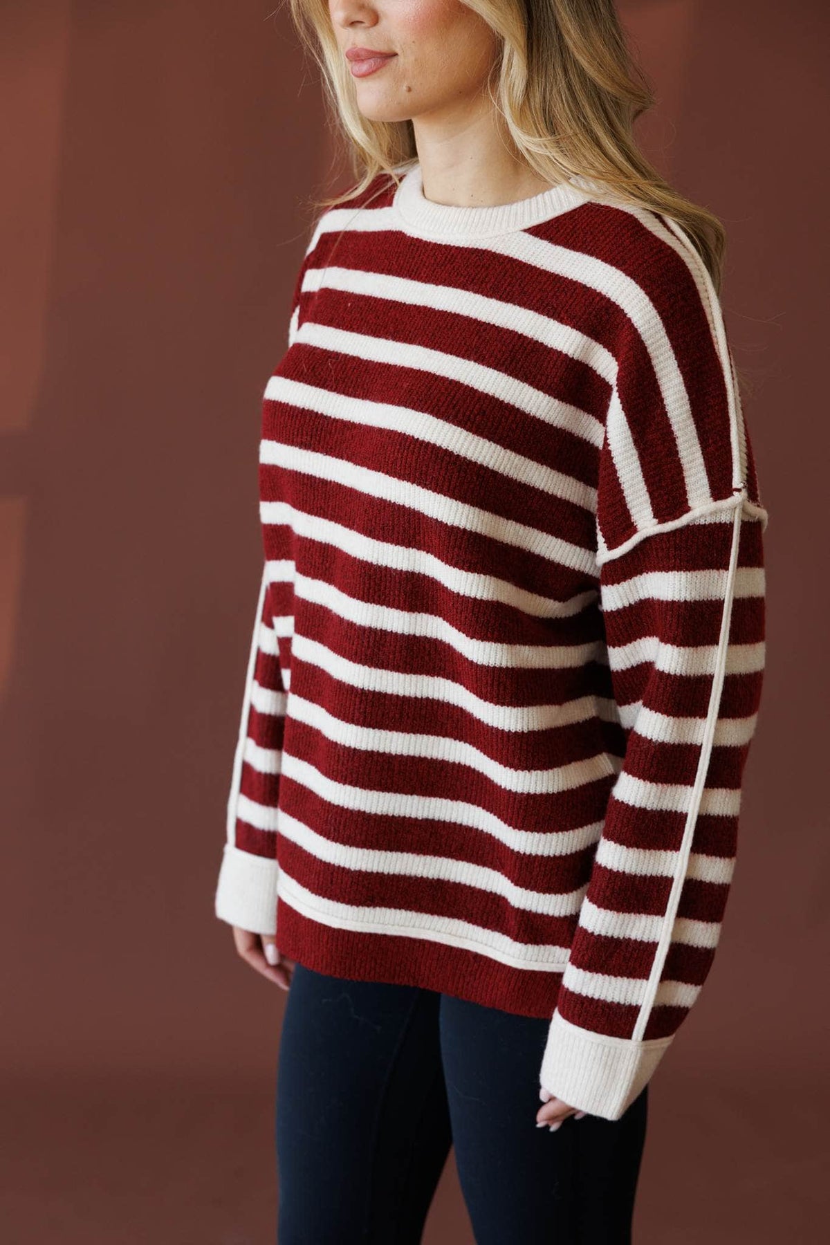 Burgundy pullover sweater