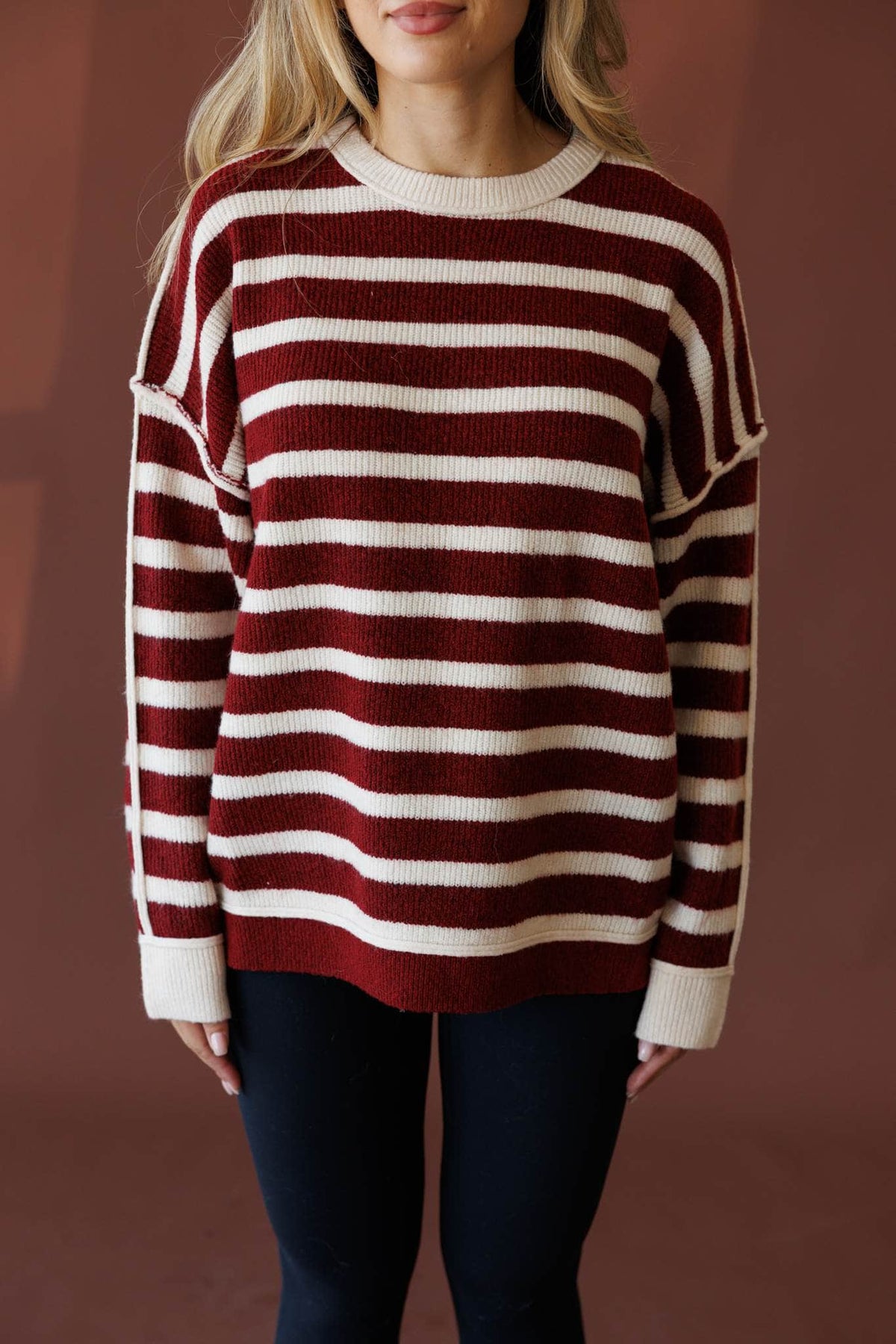 Burgundy pullover sweater