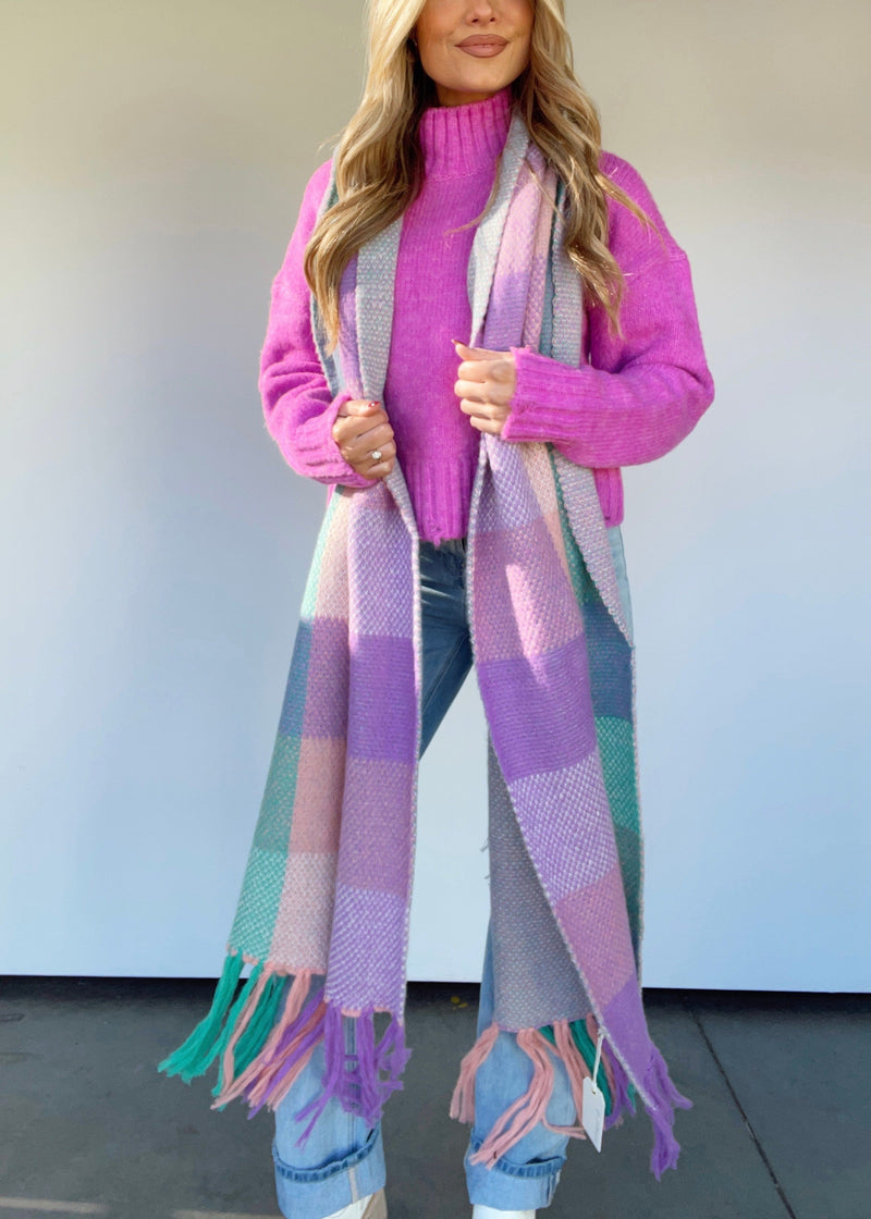 W1328 jade multi scarf by together