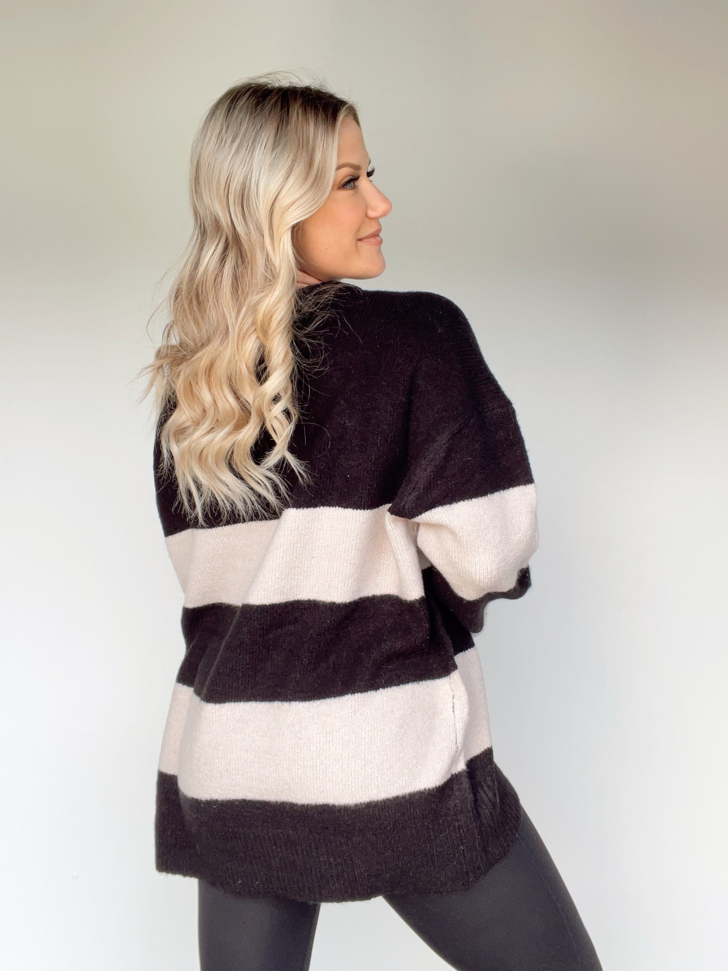 W1341-LANE striped knit sweater by together