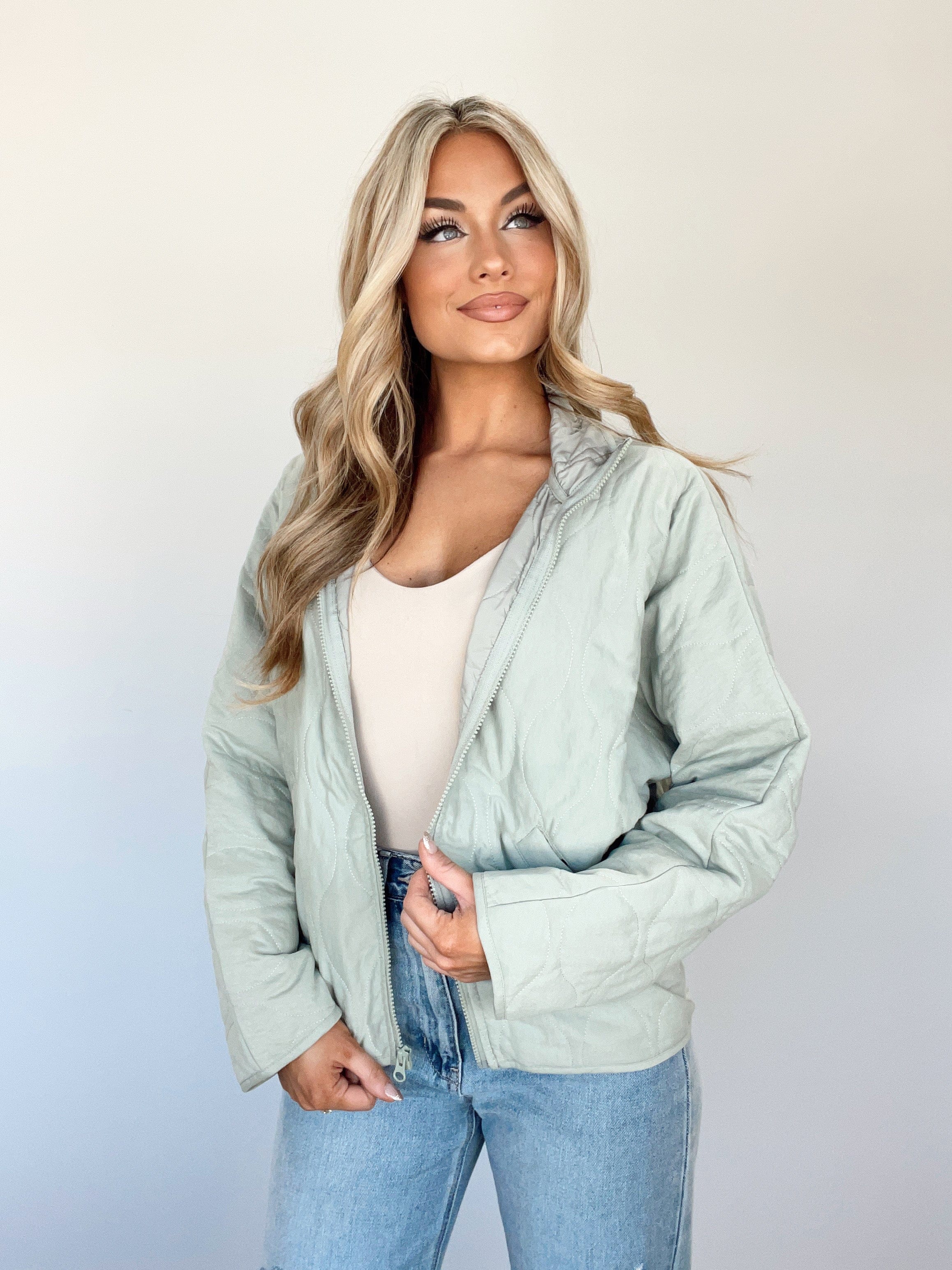 WL23-7540LN sage woven jacket Wishlist