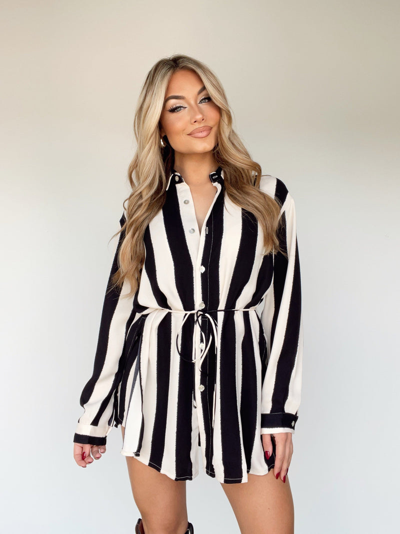 YPC1481-LA striped shirt dress Promesa