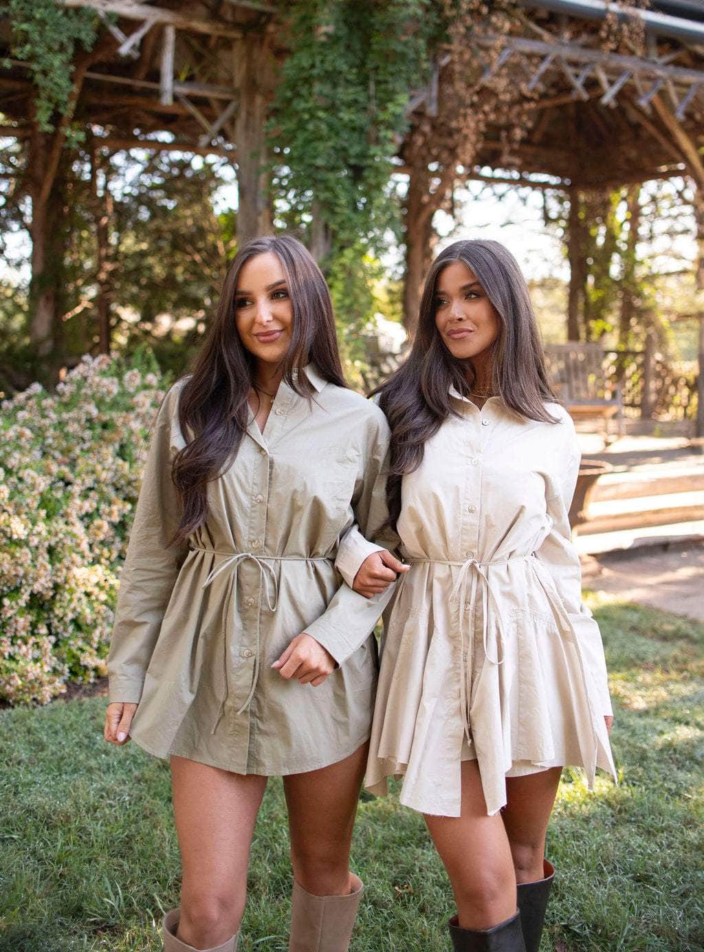 Countryside Chic Long Sleeve Button Front Romper | Lane 201