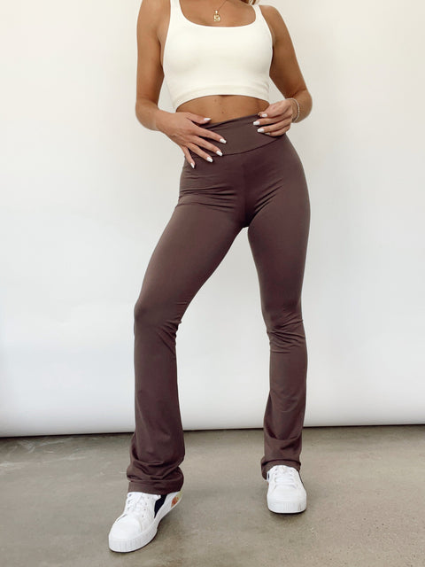Brown Flare Pants Outfit