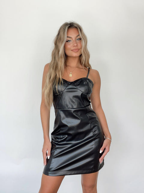 Baddie Leather Dress Lane 201