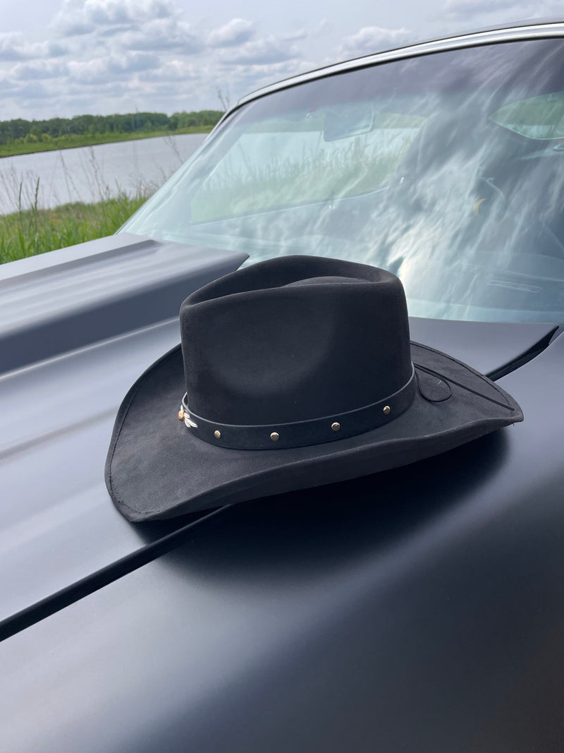 Black Chesney Cowboy Hat FAME ACCESSORIES