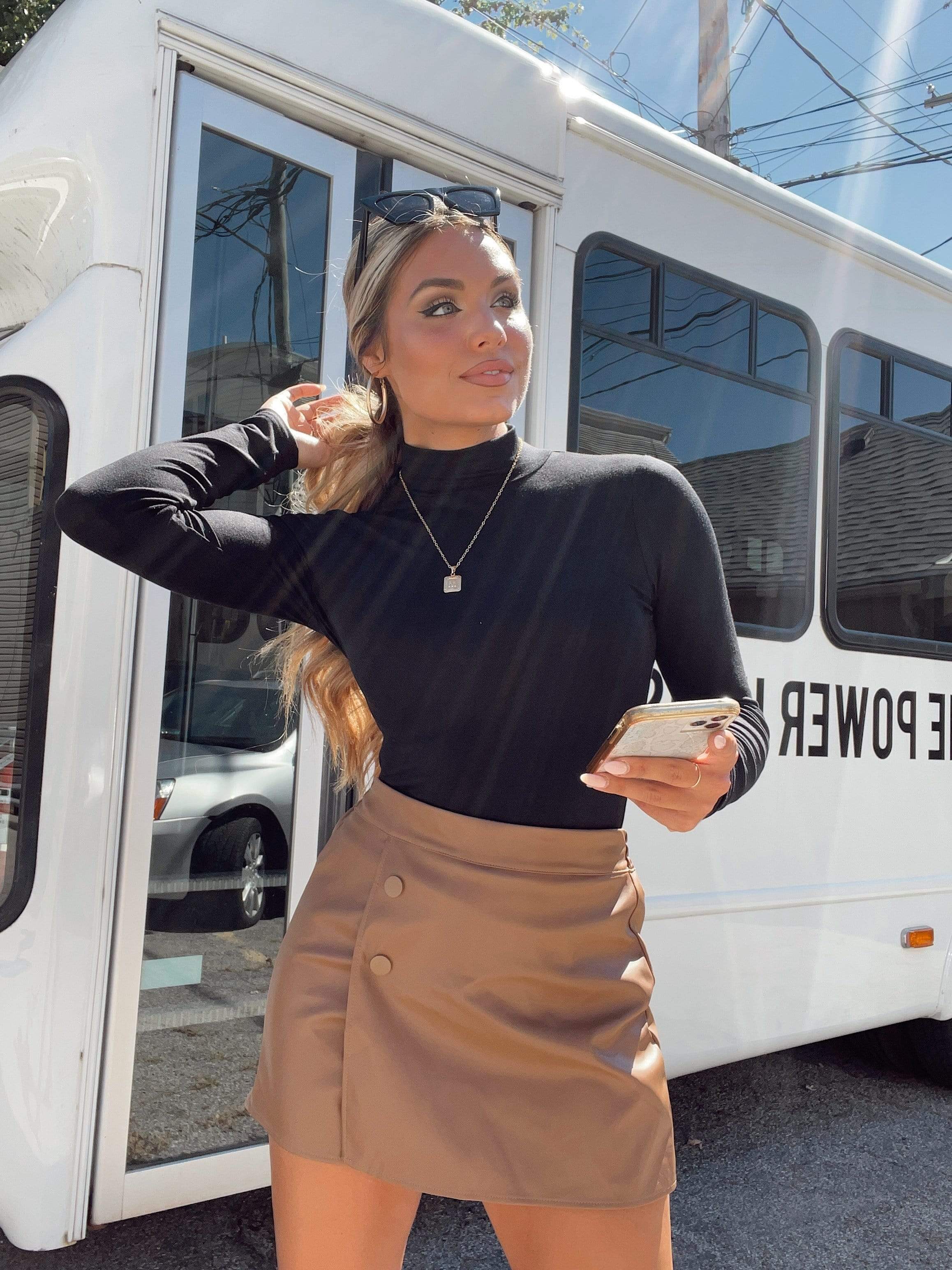 Black On Vogue Time Turtleneck by together