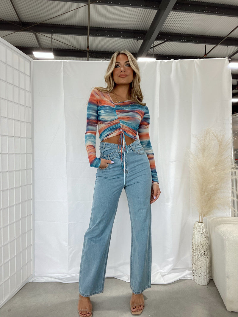 Criss Cross Wide Leg Denim – Lane 201