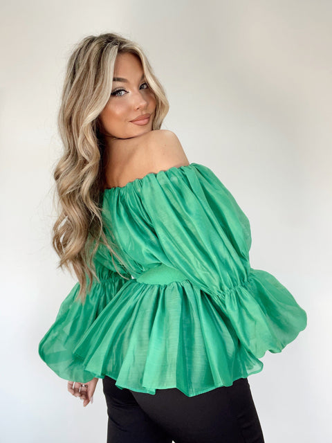 Green Revolve Around Me Top