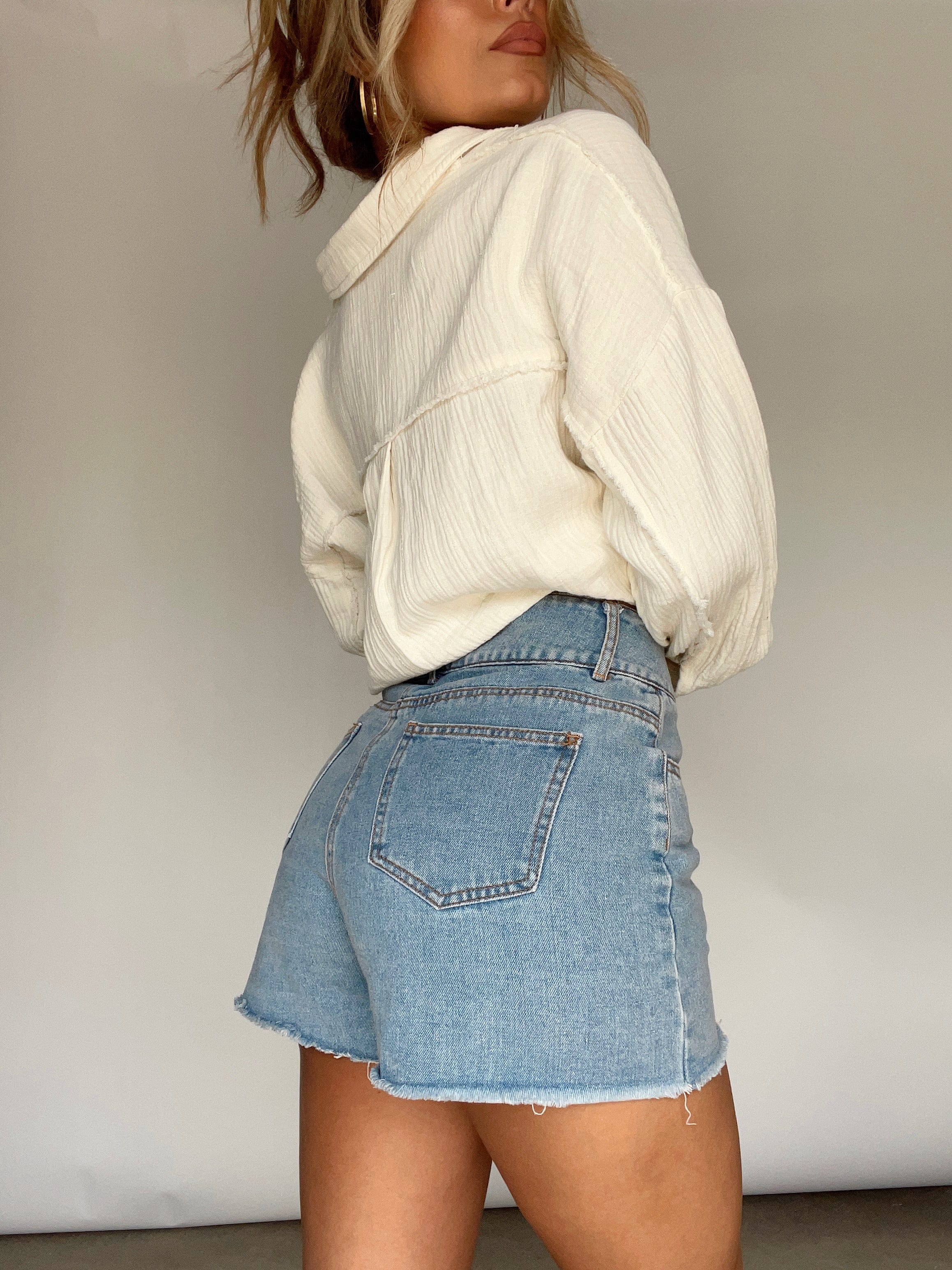 Gigi Denim Shorts Cloud Ten