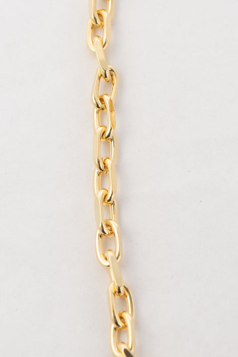 Celine Style Silver Zircon Necklace with Gold Logo Pendant – El blin-blín