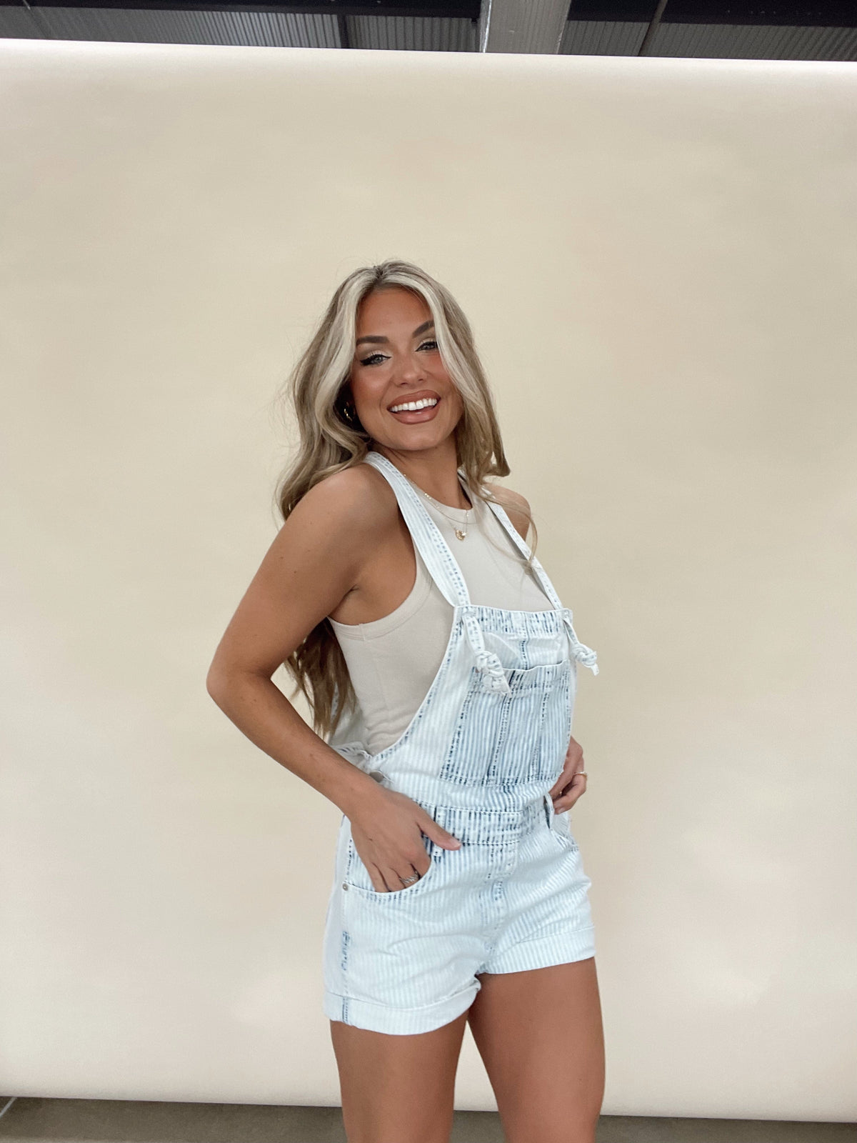MMR1250-LANE201 Denim Romper MIOU MUSE