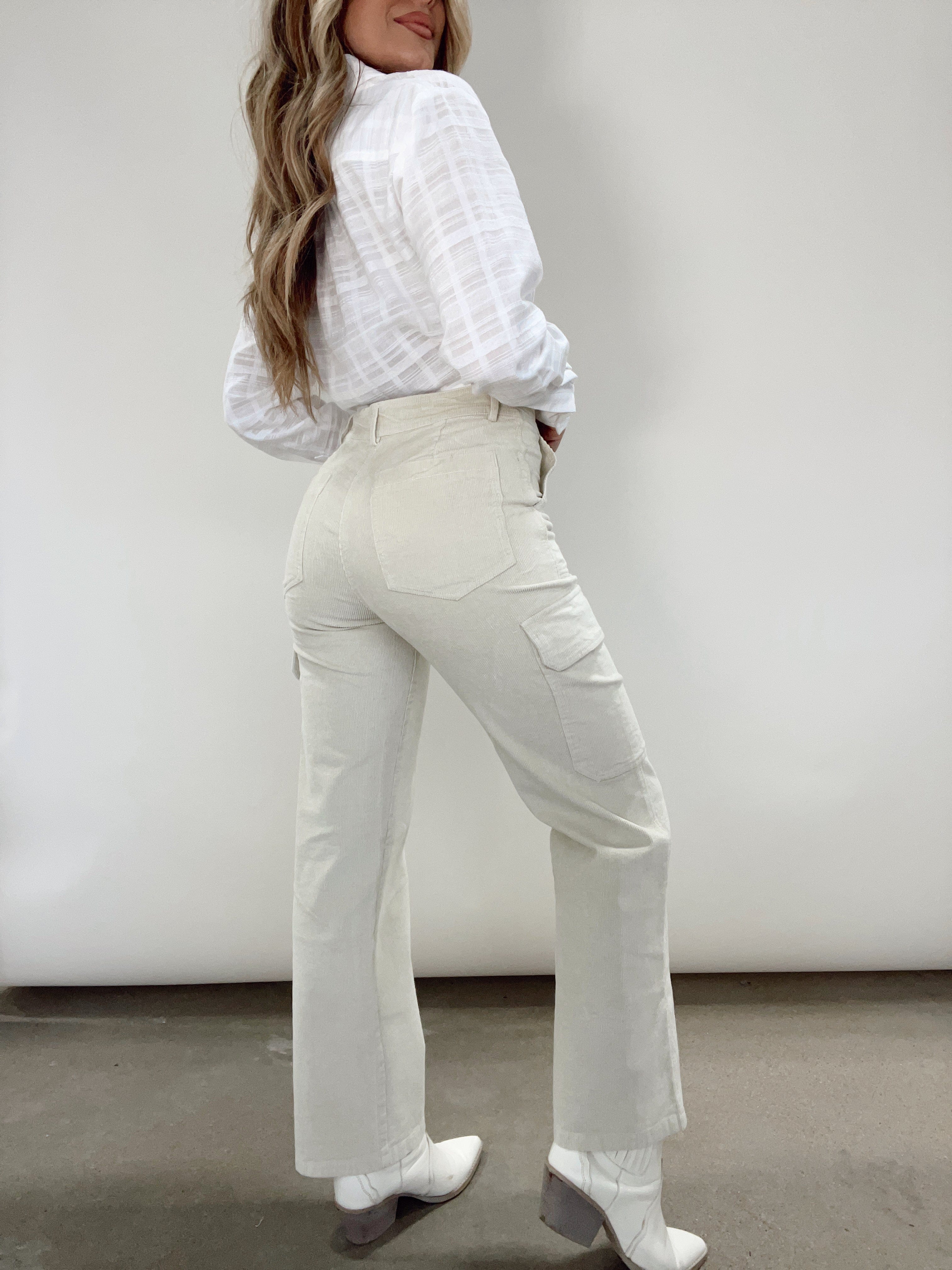 P2202A beige cargo pant Miss Love