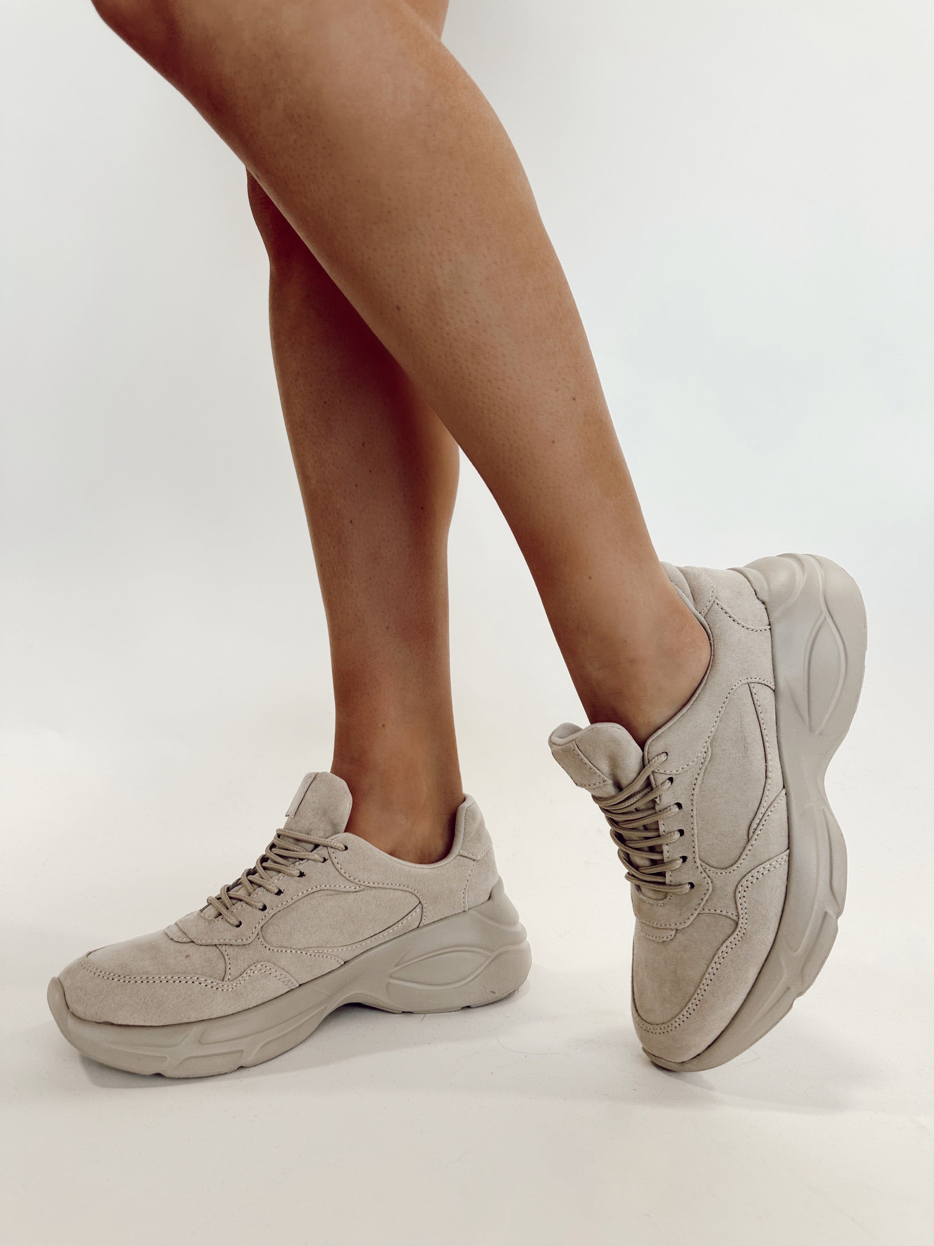 PIERS-12 oatmeal suede sneaker qupid