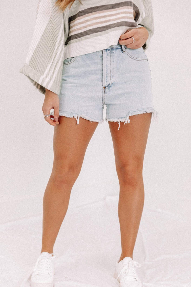 Piper High Waisted Button Fly Shorts Lane 201