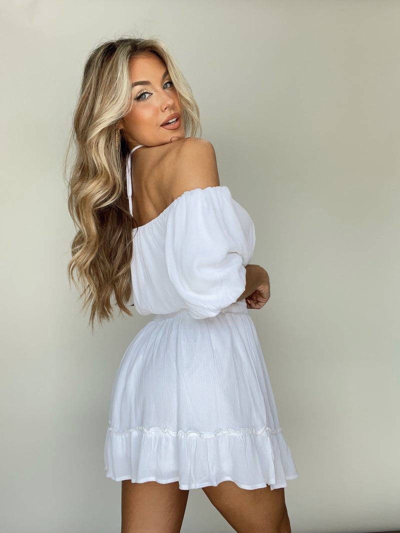 S9030S White Skirt ensemble
